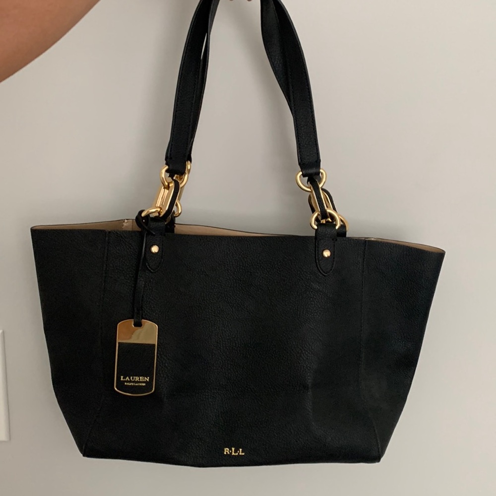 Lauren Ralph Lauren open top small tote